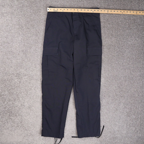 Vintage VF Imagewear Cargo Small Short 30x29 Navy Blue Workwear Uniform Pants - Picture 3 of 12